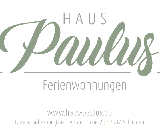 Logo mit Adresse, © Nordeifel Tourismus GmbH & Haus Paulus Logo mit Adresse, © Nordeifel Tourismus GmbH & Haus Paulus