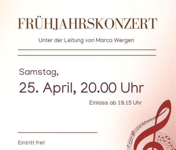 Frühjahrskonzert, © MV Eifelklänge Frühjahrskonzert 2026 Frühjahrskonzert, © MV Eifelklänge Frühjahrskonzert 2026