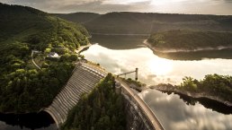 Urft dam in the morning light, &copy; Eifel Tourismus GmbH, Dominik Ketz