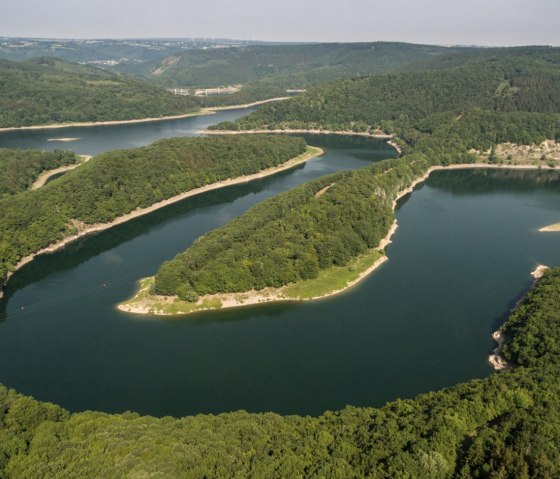 Le sentier de randonnée "Rur-Olef Route" passe au-dessus du lac d'Urft., © Eifel Tourismus GmbH/D. Ketz