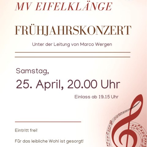 Fr&uuml;hjahrskonzert, &copy; MV Eifelkl&auml;nge Fr&uuml;hjahrskonzert 2026